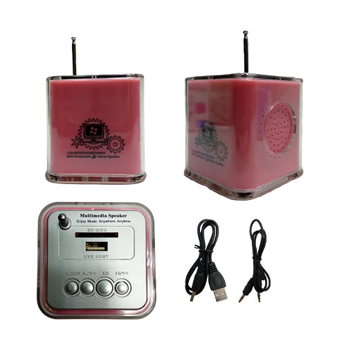 MINI RADIO FM. ROSA TAM:7.2X7.2X9CM
