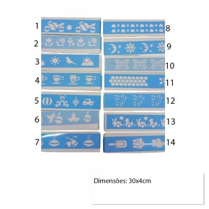 STENCIL DE PLÁSTICO P/ PINTURA 30X4 REF: JK1