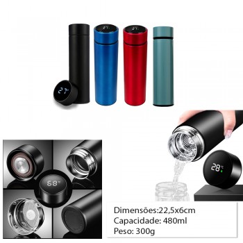 GARRAFA ESPORTIVA EM ACO INOX 500ML REF:GF-022 GARRAFA ESPORTIVA EM ACO INOX 500ML REF:GF-022