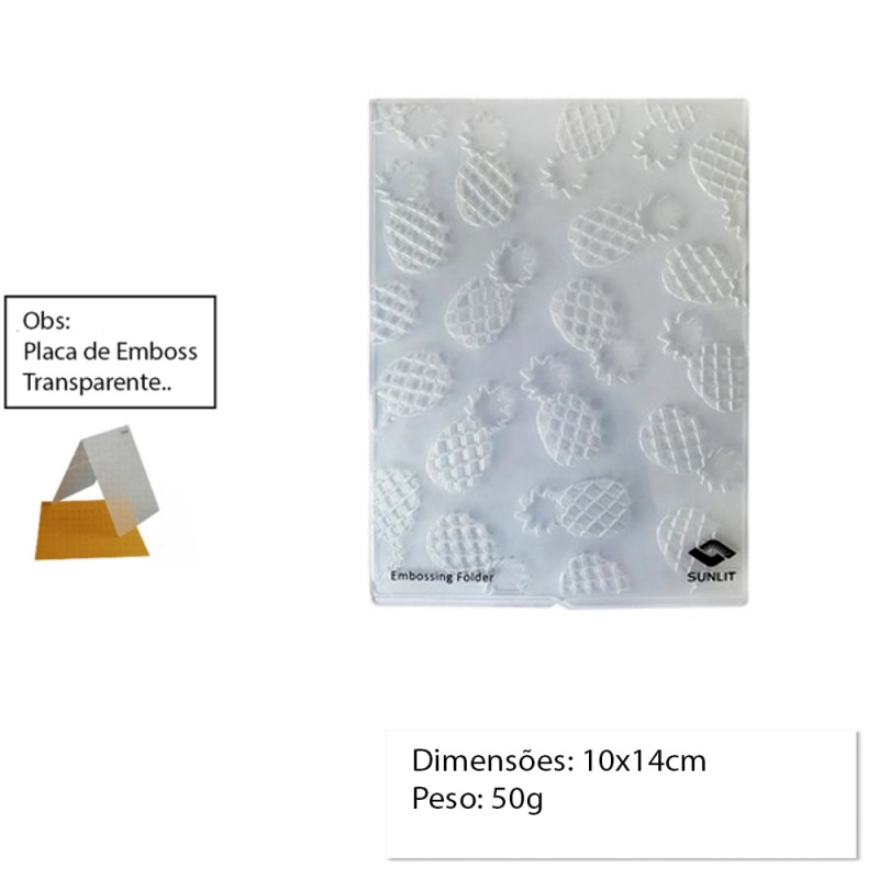 PLACA PARA EMBOSS MODELO ABACAXIS