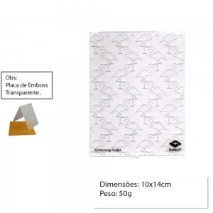 PLACA PARA EMBOSS MODELO FLAMINGOS PLACA PARA EMBOSS MODELO FLAMINGOS