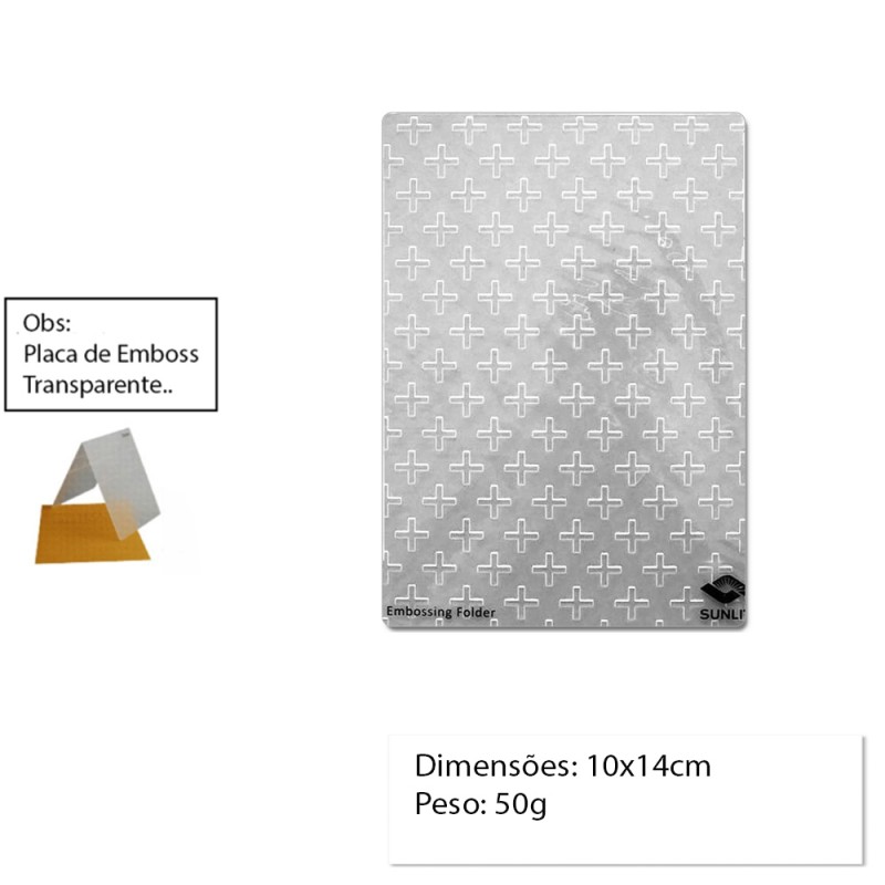 PLACA PARA EMBOSS MODELO SINAL DE MAIS PLACA PARA EMBOSS MODELO SINAL DE MAIS