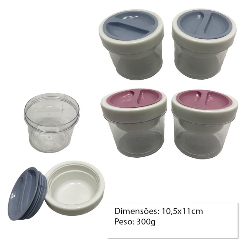KIT POTE COM 2 PEÇAS PLÁSTICO  REF: 5056