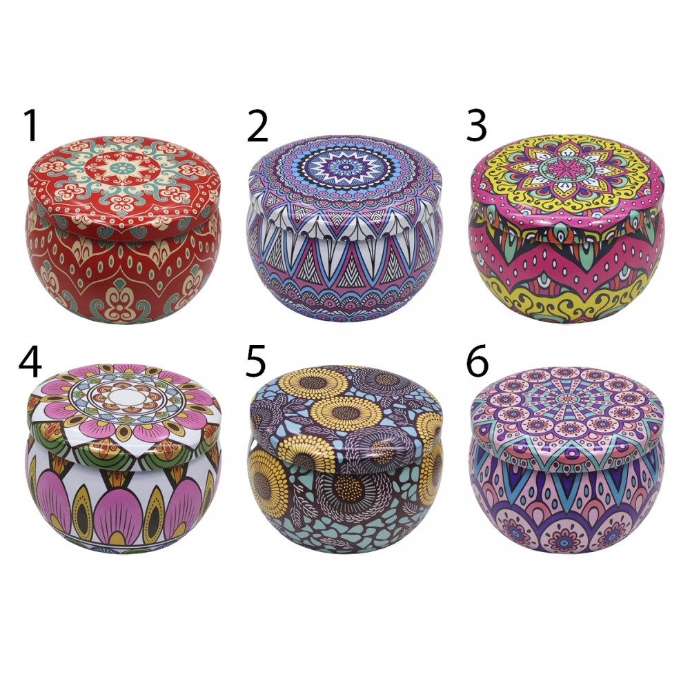 VELA AROMÁTICA PERFUMADA EM LATA DECORATIVA MODELO MANDALA REF: 5951 VELA AROMÁTICA PERFUMADA EM LATA DECORATIVA MODELO MANDALA REF: 5951