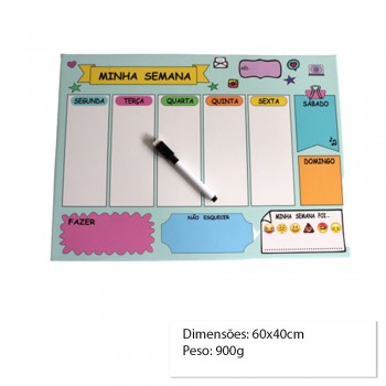 PLANEJADOR SEMANAL 60X40CM REF: PG-06 PLANEJADOR SEMANAL 60X40CM REF: PG-06
