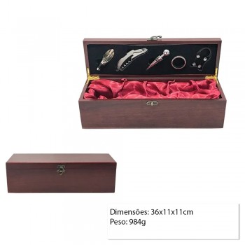 KIT VINHO COM ESTOJO + 5PÇS REF: 7893590554045