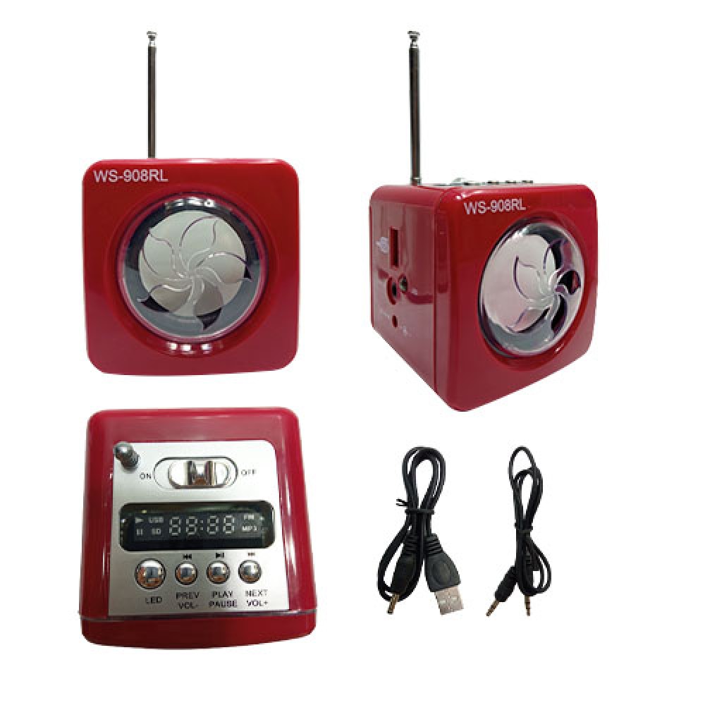 MINI RADIO FM. VERMELHO SEM TROCA