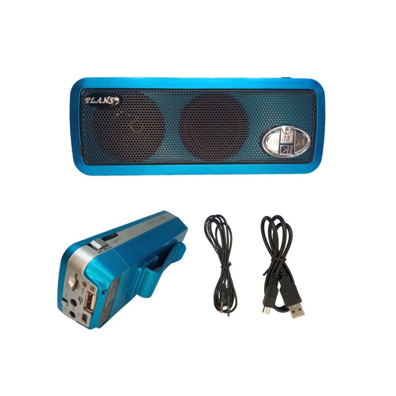 MINI RADIO AZUL FM. TAM:14.0x5.5x3.0CM