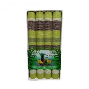 JOGO AMERICANO C/4PÇS VERDE, BRANCO E MARROM JOGO AMERICANO C/4PÇS VERDE, BRANCO E MARROM