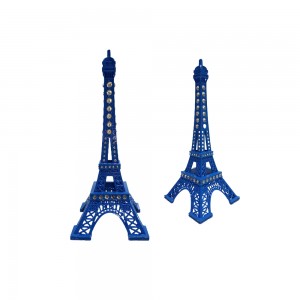 TORRE EIFFEL EM METAL AZUL