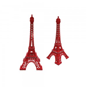 TORRE EIFFEL EM METAL VERMELHO