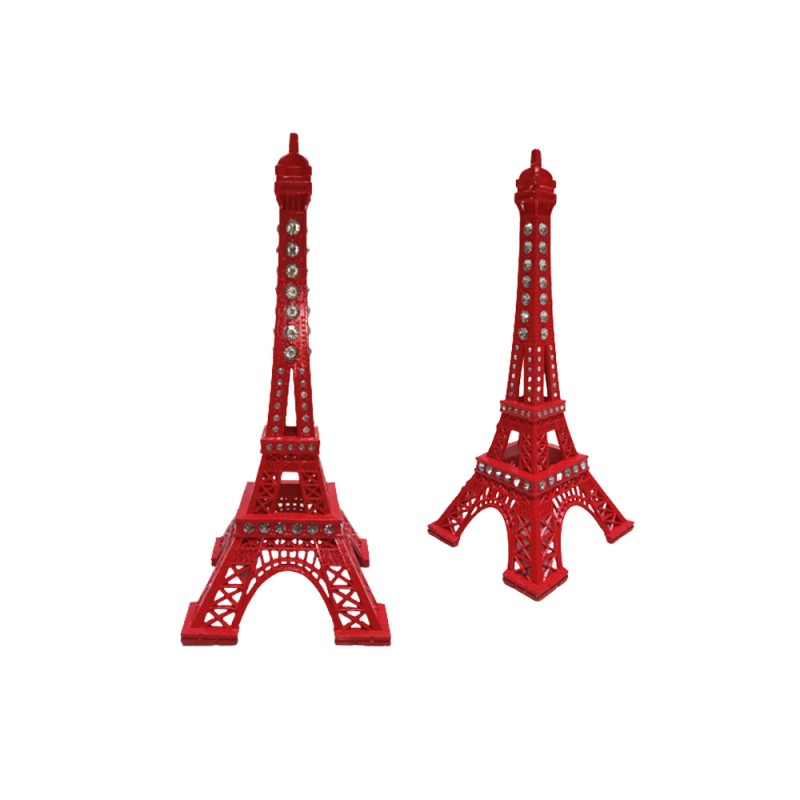TORRE EIFFEL EM METAL VERMELHO