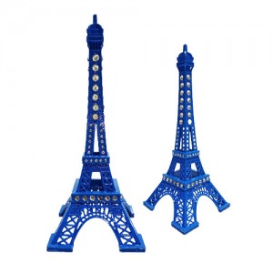 TORRE EIFFEL DE METAL DECORATIVA AZUL