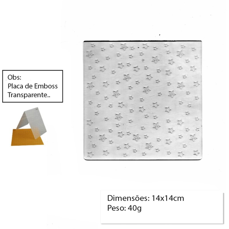 PLACA PARA EMBOSS MODELO ESTRELAS  REF: 126240