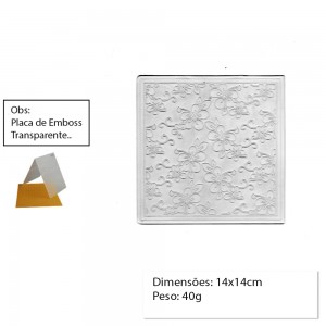PLACA PARA EMBOSS MODELO FLOR DE MEL  REF: 126387 PLACA PARA EMBOSS MODELO FLOR DE MEL  REF: 126387