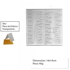 PLACA PARA EMBOSS MODELO PARTITURA  REF: 126394