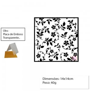 PLACA PARA EMBOSS MODELO STEPHANOTIS  REF: 126462