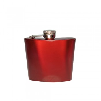CANTIL DE BOLSO P/ BEBIDA 5 OZ EM METAL 150ML VERMELHO