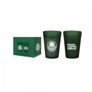 KIT 2 COPOS AMERICANOS MODELO PALMEIRAS EM VIDRO 190ML REF: 2010338 KIT 2 COPOS AMERICANOS MODELO PALMEIRAS EM VIDRO 190ML REF: 2010338