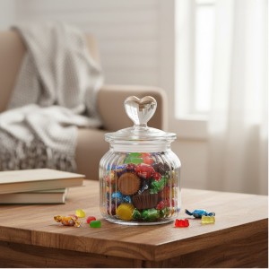 POTE DE VIDRO COM TAMPA HERMÉTICA MODELO CORAÇÃO 650ML REF: 230543 POTE DE VIDRO COM TAMPA HERMÉTICA MODELO CORAÇÃO 650ML REF: 230543