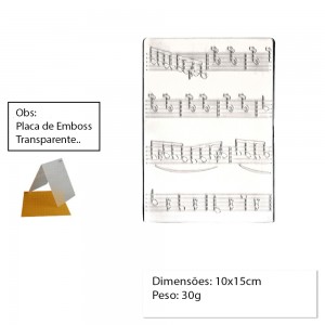 PLACA PARA EMBOSS MODELO PARTITURA  REF: 22730