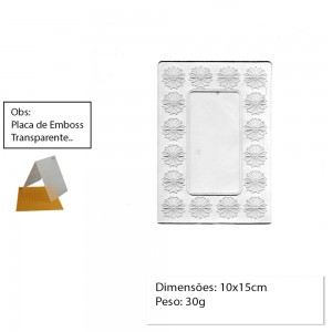 PLACA PARA EMBOSS MODELO FLORES  REF: 22732