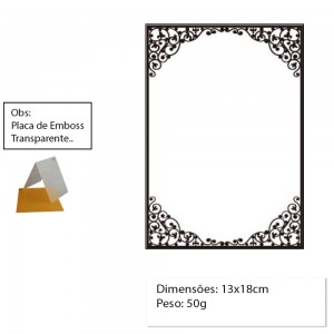 PLACA PARA EMBOSS MODELO MOLDURA  REF: 23024