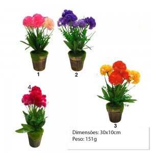 VASO COM PLANTA PERMANENTE EM PLÁSTICO REF: HB1101