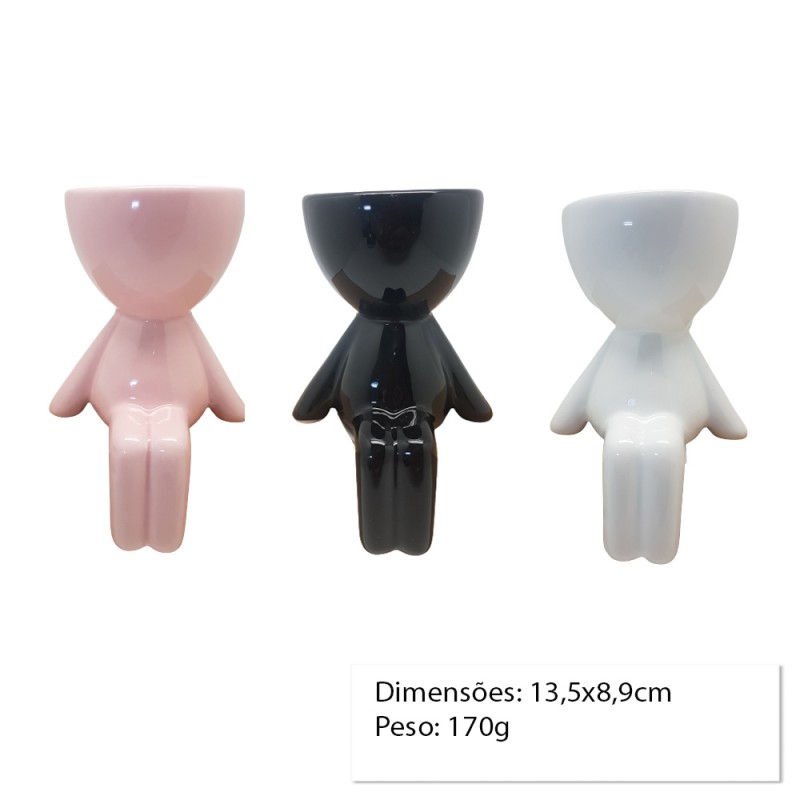 CACHEPOT DECORATIVO EM CERÂMICA PARA PLANTAS  REF: AP6882-2177