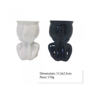 CACHEPOT DECORATIVO DE CERAMICA P/PLANTAS 
