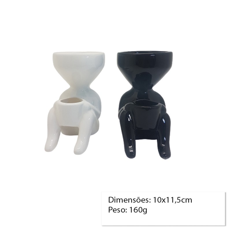 CACHEPOT DECORATIVO DE CERAMICA P/PLANTAS 