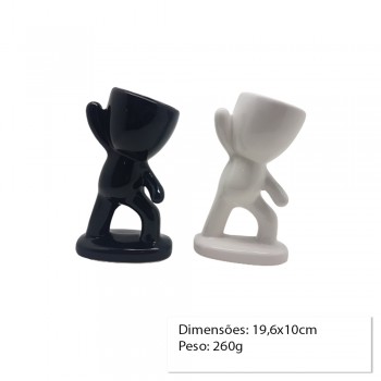 CACHEPOT DECORATIVO DE CERAMICA P/PLANTAS 