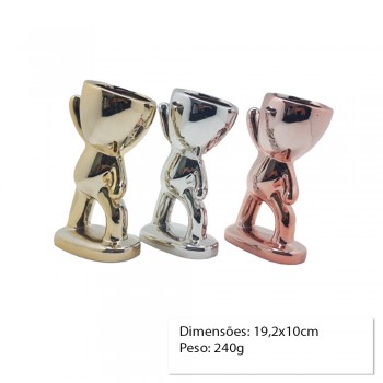 CACHEPOT DECORATIVO DE CERAMICA P/PLANTAS 
