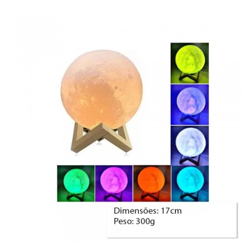 LUMINÁRIA DECORATIVA MODELO LUA EM PLÁSTICO LED REF: AP18-5