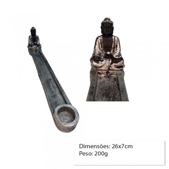 PORTA INCENSO DECORATIVO MODELO BUDDHA EM RESINA REF: APXP2007 PORTA INCENSO DECORATIVO MODELO BUDDHA EM RESINA REF: APXP2007