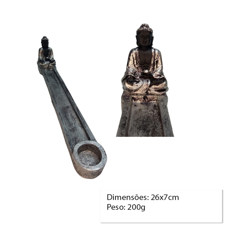 PORTA INCENSO DECORATIVO MODELO BUDDHA EM RESINA REF: APXP2007 PORTA INCENSO DECORATIVO MODELO BUDDHA EM RESINA REF: APXP2007