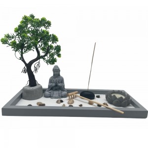 PORTA INCENSO DECORATIVO JARDIM ZEN EM RESINA REF: APHY2005