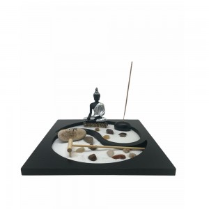 PORTA INCENSO DECORATIVO JARDIM ZEN EM RESINA REF: APHY173