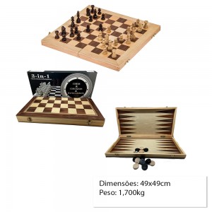 JG MANUAL SALAO,TAB.JG XADREZ 32PCS EM MADEIRA REF:APW5052