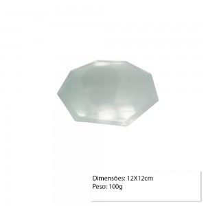 OBJ VIDRO DEC.BANDEJA OCTAGONAL ESP.12X12X3,6  REF:YQD7839-3