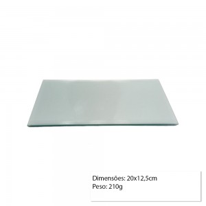 OBJ VIDRO DEC.BANDEJA RETANG. ESP.12,5X20CM  REF:YQD7822-3