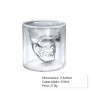 COPO SHOT MODELO CAVEIRA EM VIDRO 250ML  REF: APSCKL-250
