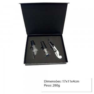 KIT 3 ACESSORIOS EM METAL PARA VINHO REF:AP36666-3SET KIT 3 ACESSORIOS EM METAL PARA VINHO REF:AP36666-3SET