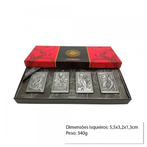 ISQUEIRO C/4 EM METAL REC.C/FLUIDO *NAO ABASTEC REF:AP6064 ISQUEIRO C/4 EM METAL REC.C/FLUIDO *NAO ABASTEC REF:AP6064