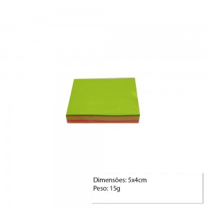 BLOCO AUTOADESIVO COM 100 FOLHAS SORTIDO REF: E15 BLOCO AUTOADESIVO COM 100 FOLHAS SORTIDO REF: E15