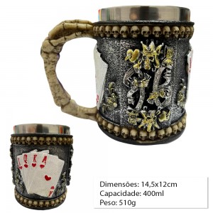 CANECA EM METAL REV.RES.PVC C/ALCA CAP.400ML REF:AP-B9138-2