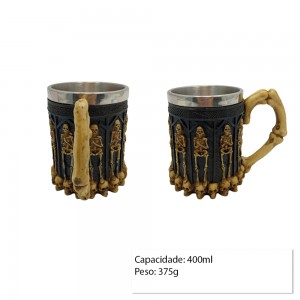 CANECA METAL REVEST.RESINA MOD.CAVEIRA 400ML REF:AP-171043 CANECA METAL REVEST.RESINA MOD.CAVEIRA 400ML REF:AP-171043