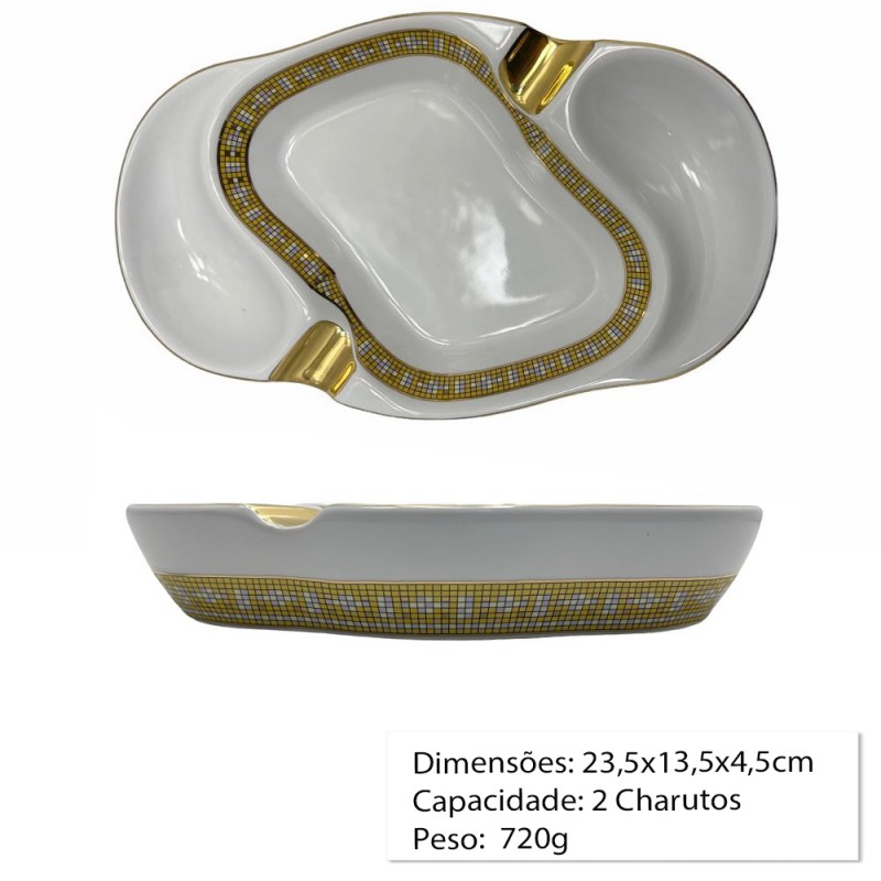 CINZEIRO DE MESA PARA CHARUTO EM RESINA REF: AP1718