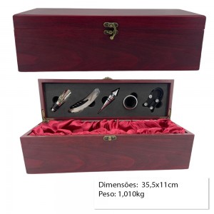 KIT VINHO METAL SACA-ROLHA C/ACESSORIOS REF:APJU-SINGLE