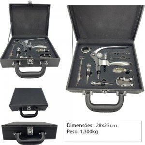 KIT ACESS METAL P/SERVIR VINHO SACA-ROLHA REF:APJU-9SET